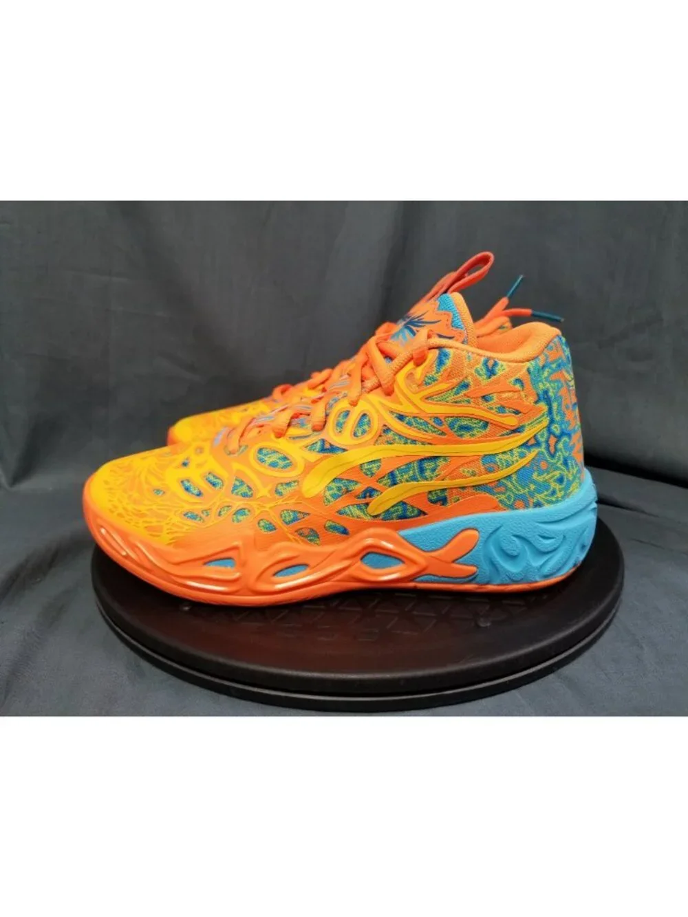 Puma LaMelo Ball MB.04 Graffiti JR Bright Aqua-Heat Fire Boys Size 4 NEW NO BOX!